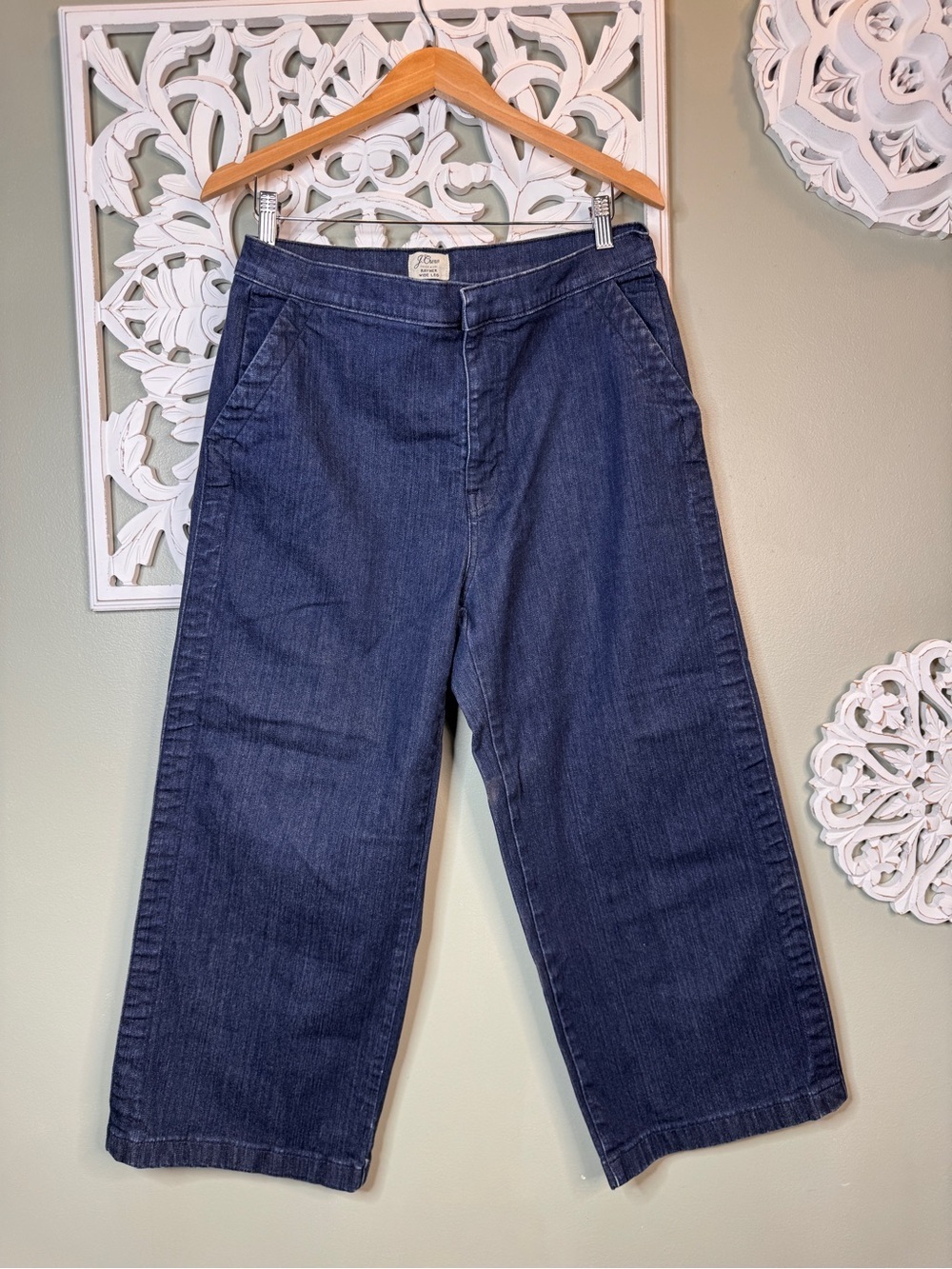 J. Crew Raymer Wide Leg Jeans Dark Indigo Size 31